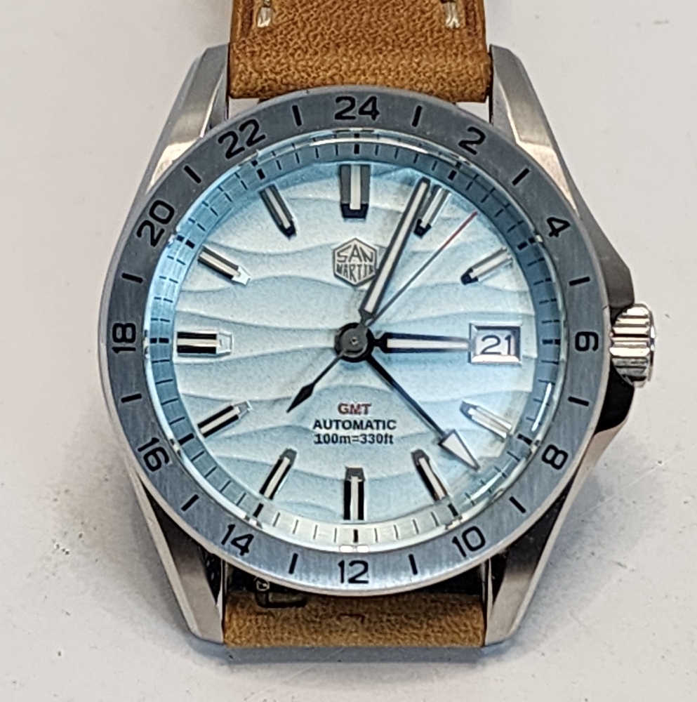 Beautiful san martin mens gmt watch